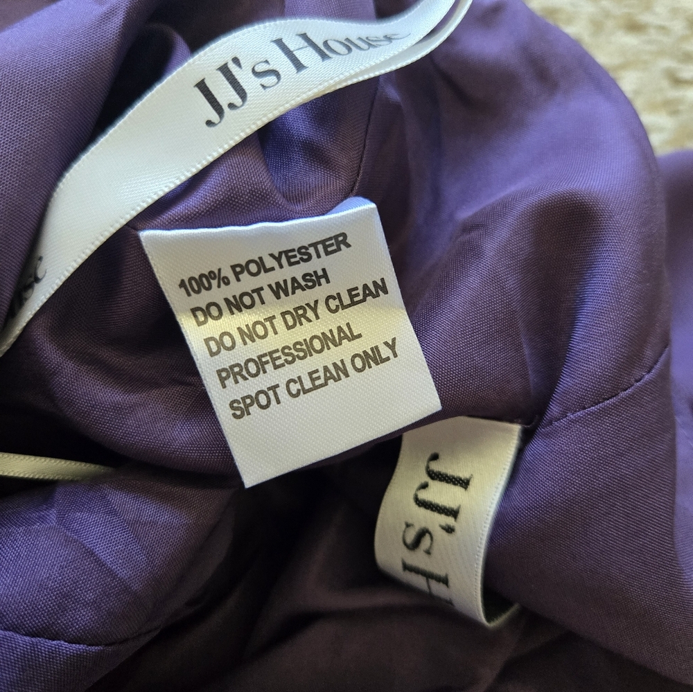 JJs House Braidsmaid Dress Womens 2 Plum High Low Maxi - Picture 7 of 12